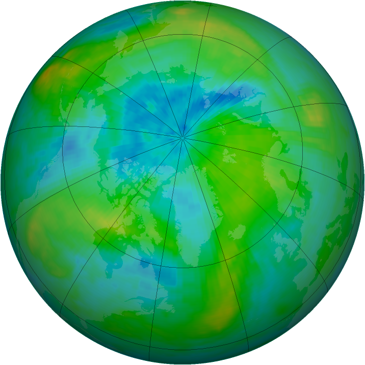 Arctic ozone map for 13 September 1982